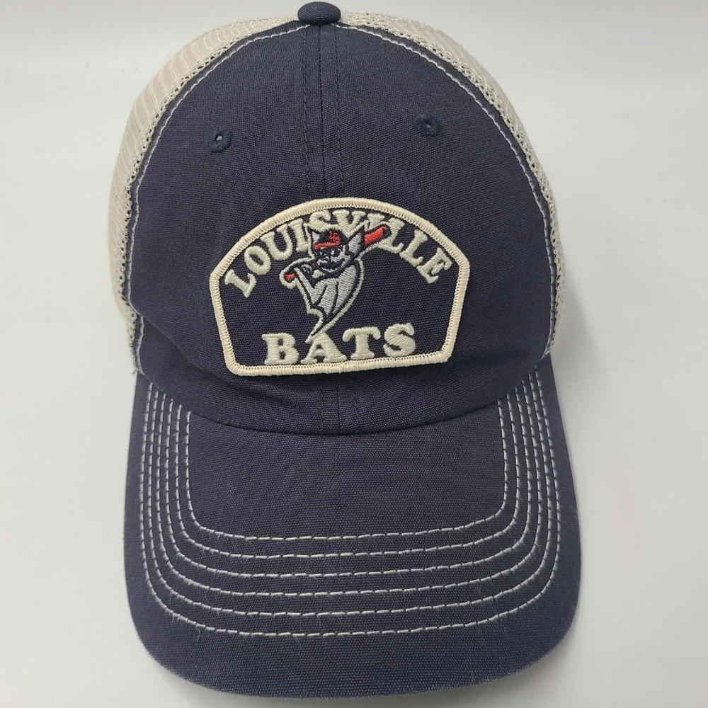 Louisville Bats Hat Fitted One Size 47 Brand Closer Blue Beige MiLB Baseball Men